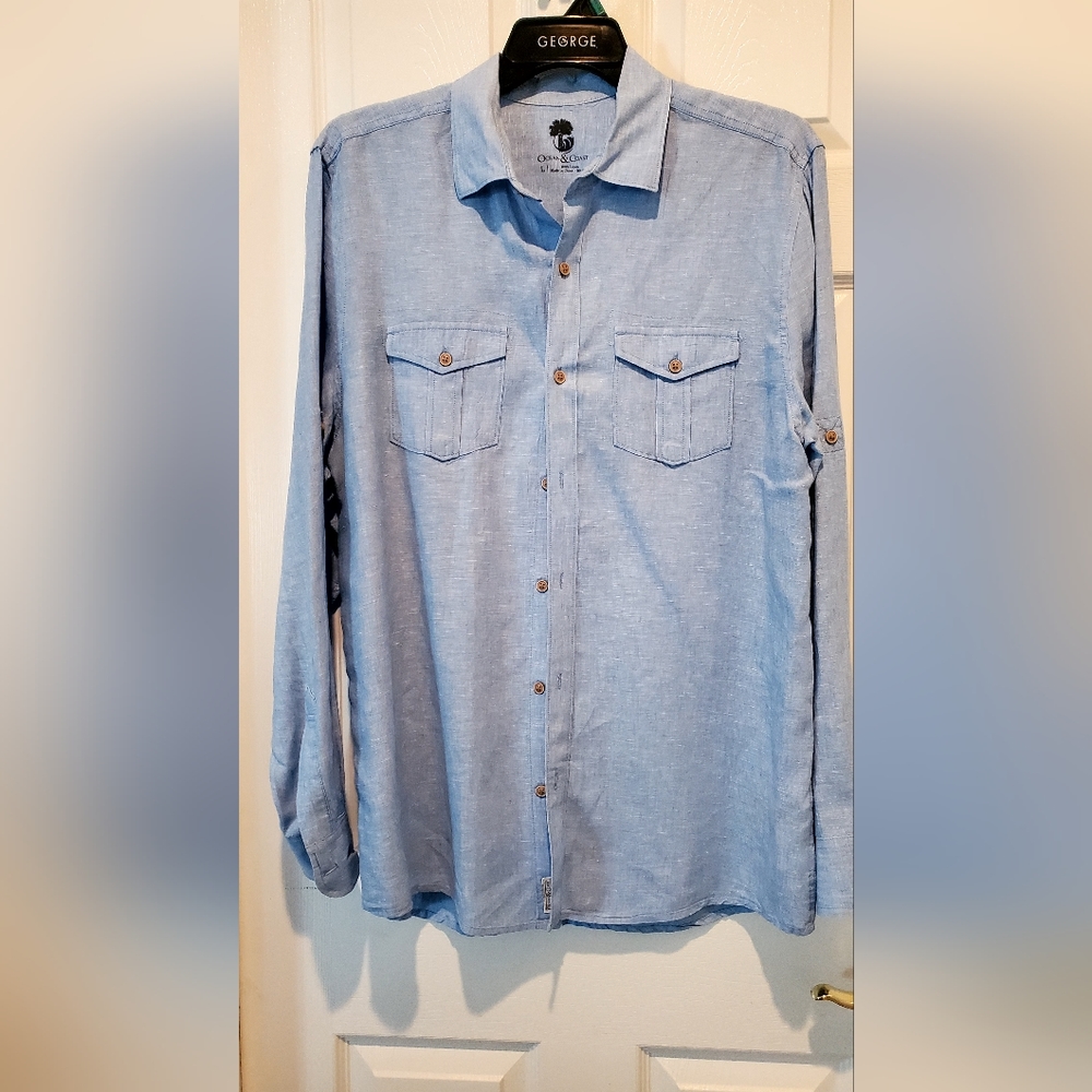 Mens Linen dress shirt
